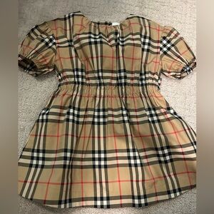 Burberry Plaid Short Sleeve Dress size 2Y